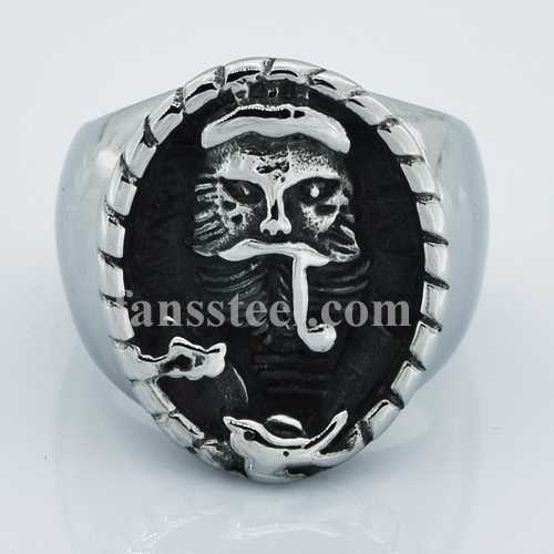 FSR14W28 oval Santa Claus head ring - Click Image to Close